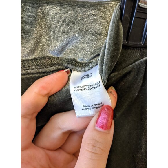 Womens Dark Blue Velour Pants Straight Leg Fall Lounge Casual Velvet Cozy Sz S - Picture 7 of 7